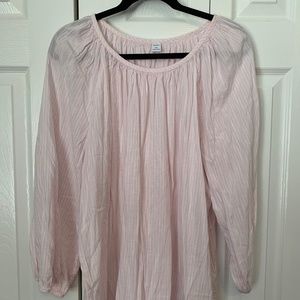Old Navy Pink Pinstripe Blouse